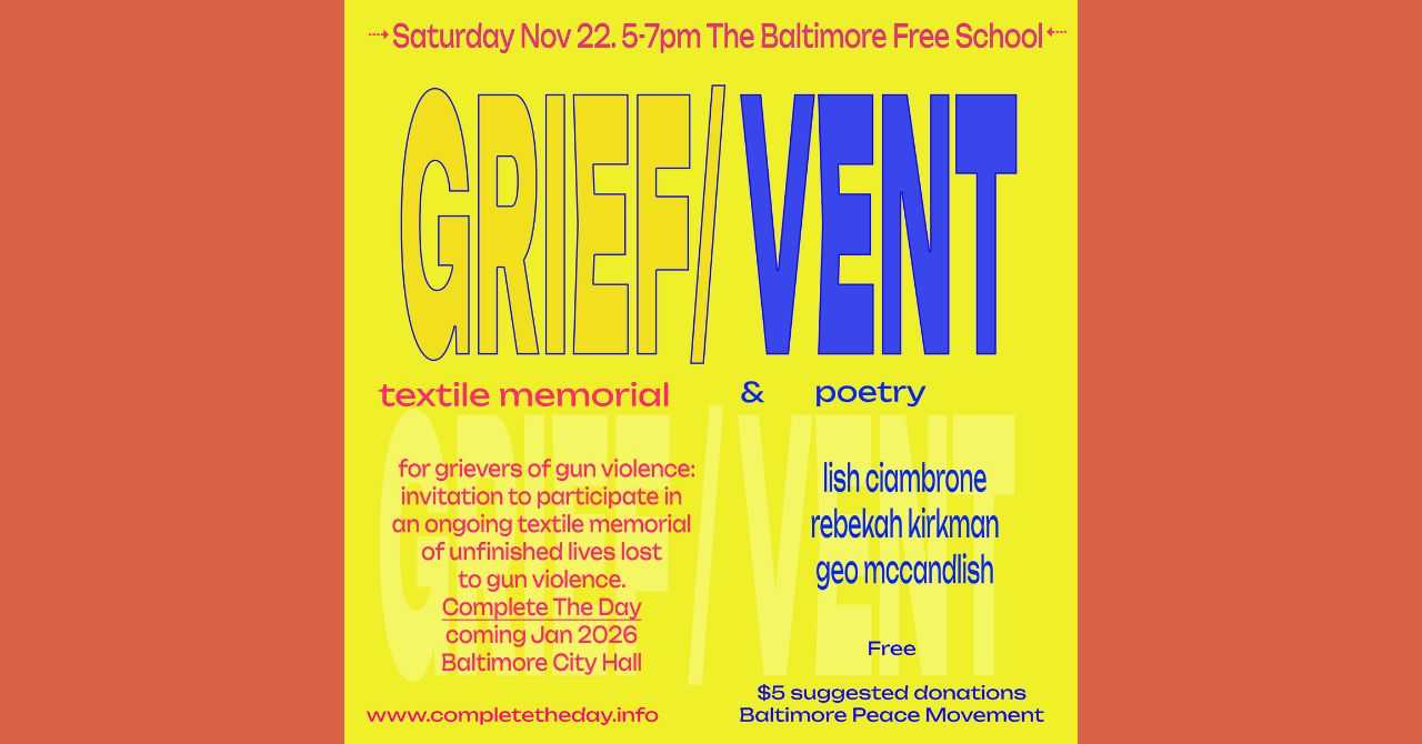 Grief/Vent: Textile Memorial & Poetry