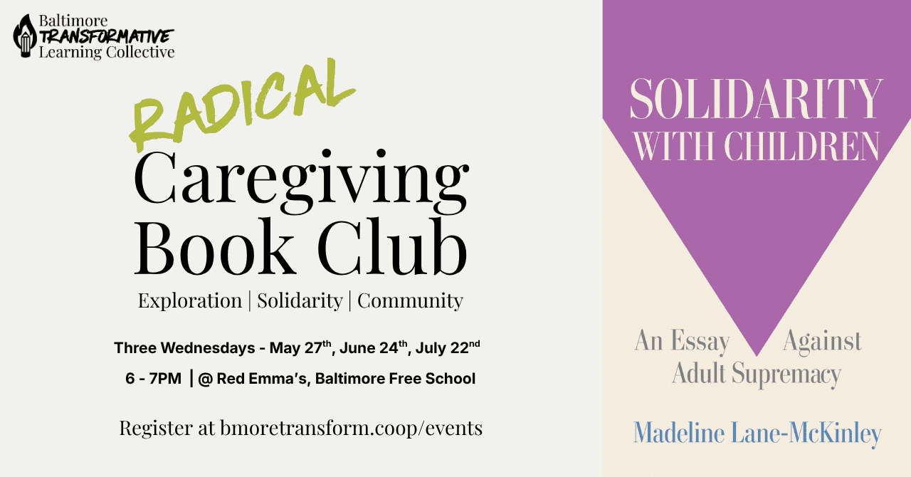 Radical Caregiving Book Club with Bmore Transform: July 2026  