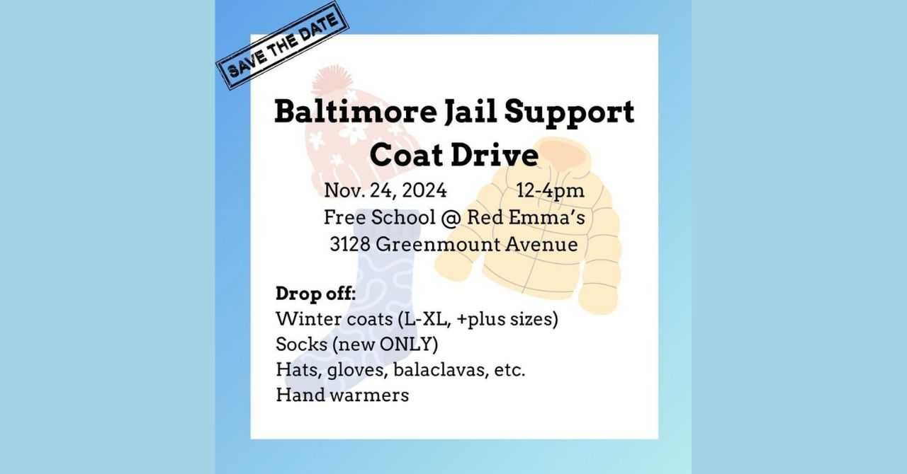 Baltimore Jail Support Coat Drive