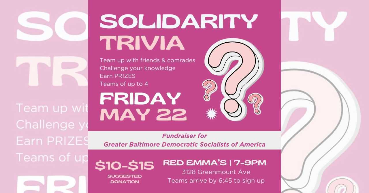 Solidarity Trivia: A Fundraiser for GBDSA 