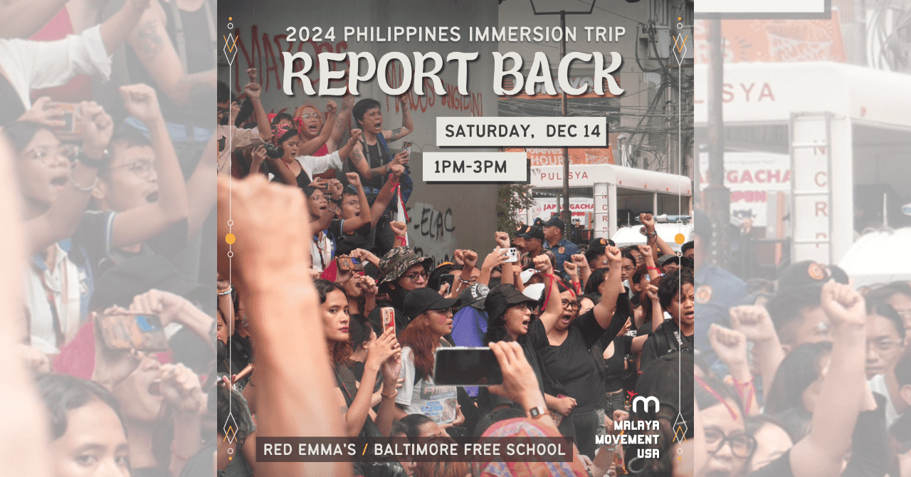 Malaya Movement: 2024 Philippines Immersion Trip Report Back