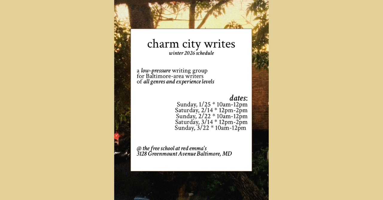 Charm City Writes: January 25 2026