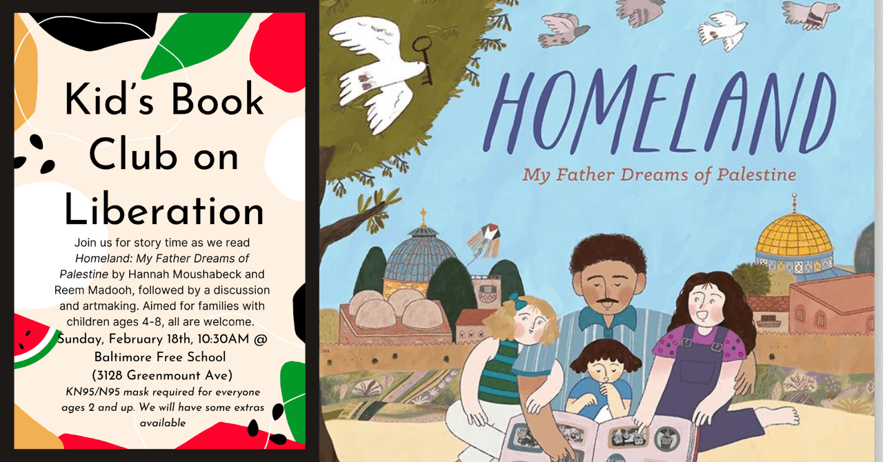 Kids Book Club on Liberation: Homeland: My Father Dreams of Palestine