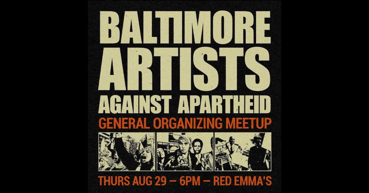 Baltimore Artists Against Apartheid Organizing Meetup