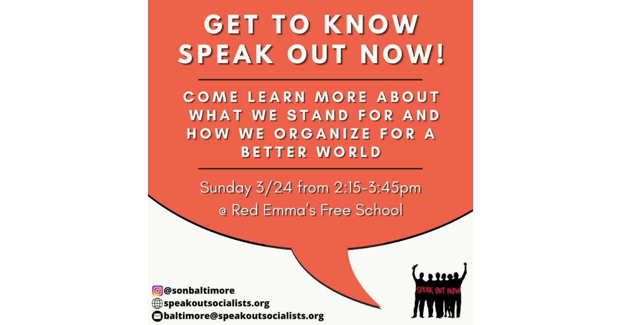 Get to Know Speak Out Now! March Meet-Up